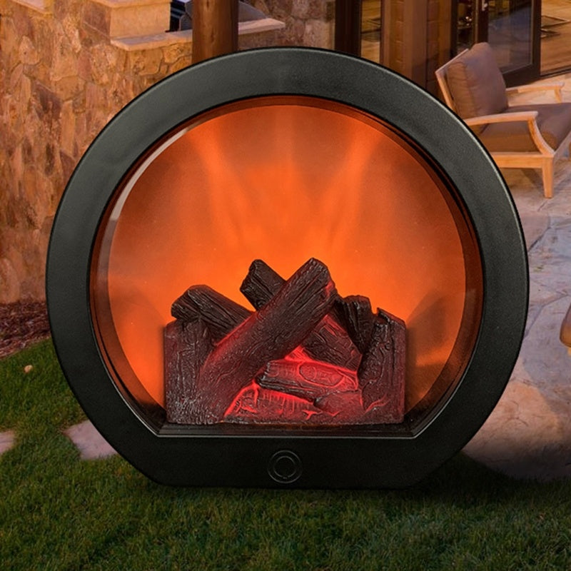Simulation Fireplace Firewood Lanterns Lamp Desktop Ornaments Dynamic Vision 3D Flame Touch Home Decoration Light