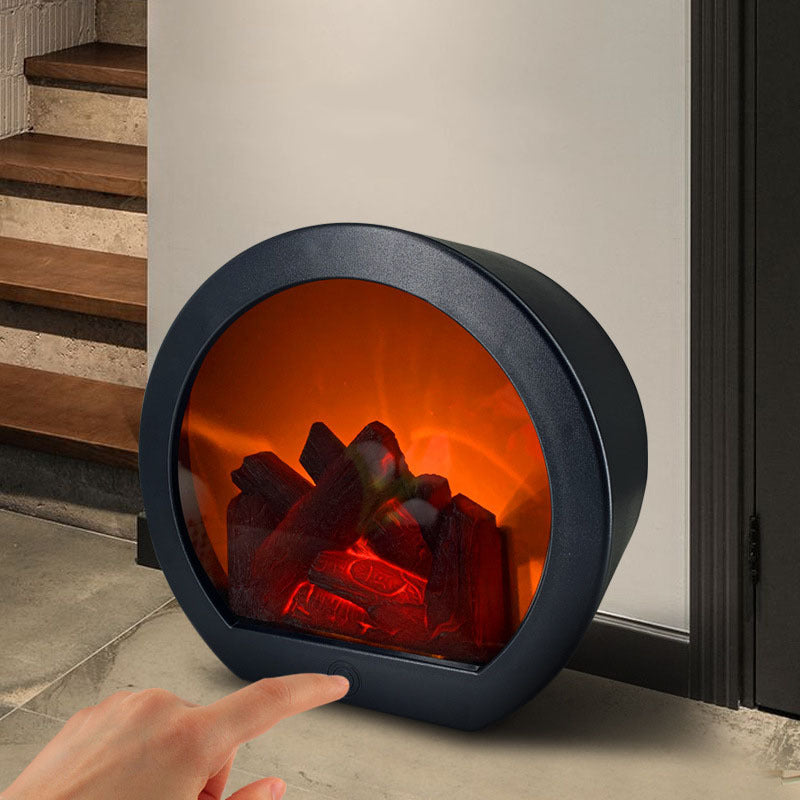Simulation Fireplace Firewood Lanterns Lamp Desktop Ornaments Dynamic Vision 3D Flame Touch Home Decoration Light