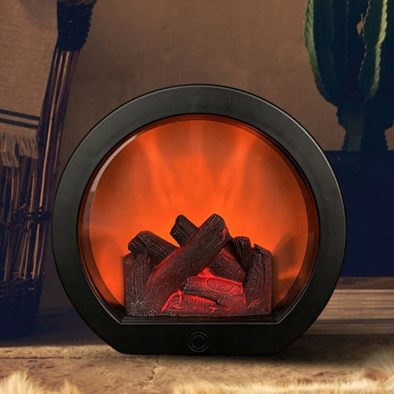 Simulation Fireplace Firewood Lanterns Lamp Desktop Ornaments Dynamic Vision 3D Flame Touch Home Decoration Light