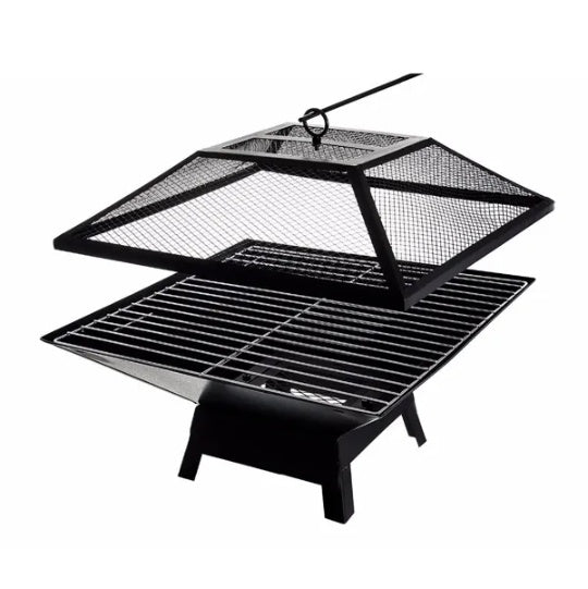 Square Small Fire Pit BBQ Party Portable Fire Pit